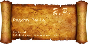 Regdon Paula névjegykártya
